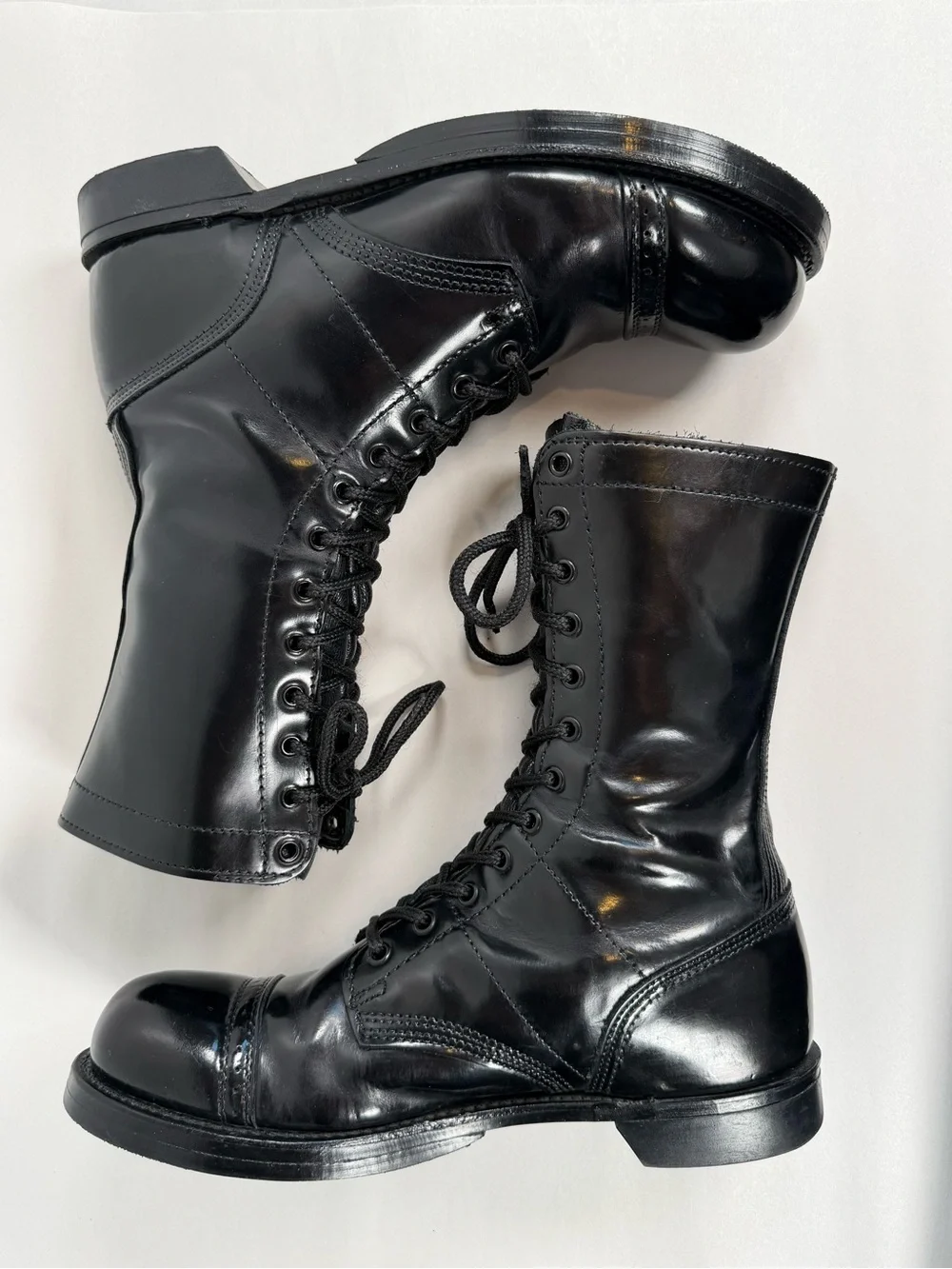 Corcoran Men’s Black Leather Size 9.5 E Paratrooper Jump Boots 1500 Made in USA